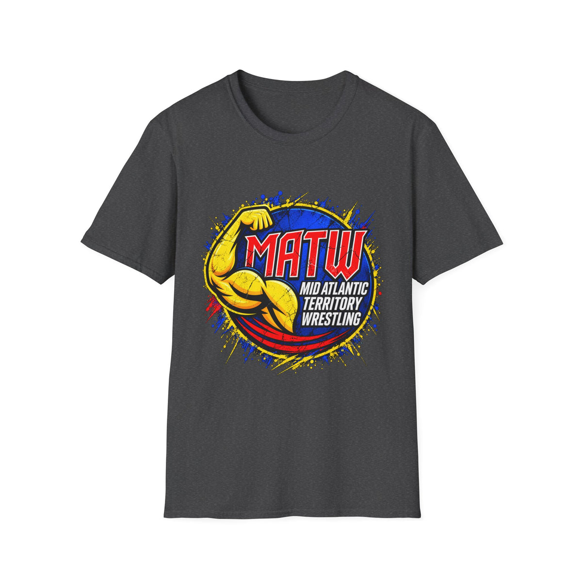 MATW Mid Atlantic Territory Wrestling T‑Shirt — Retro Muscle Wrestling Logo