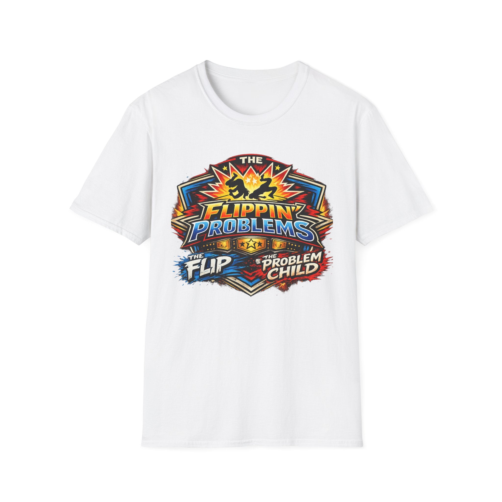 Flip Problems Graphic T-Shirt — "Flip Problem Child" Retro Gamer Design