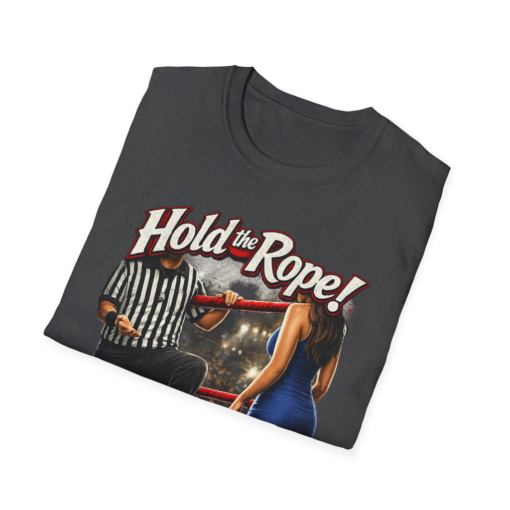 T-Shirt — "Hold the Rope!" April Bailey Vintage Wrestling Graphic Tee
