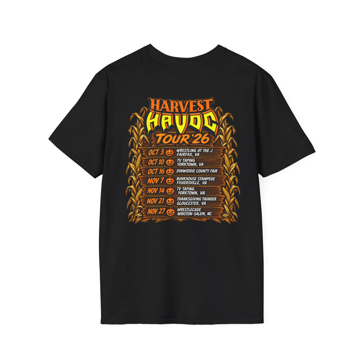 Harvest Havoc Tour '26 T-Shirt — Halloween Fall Concert Band Tee