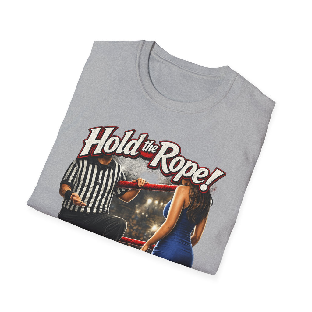 T-Shirt — "Hold the Rope!" April Bailey Vintage Wrestling Graphic Tee
