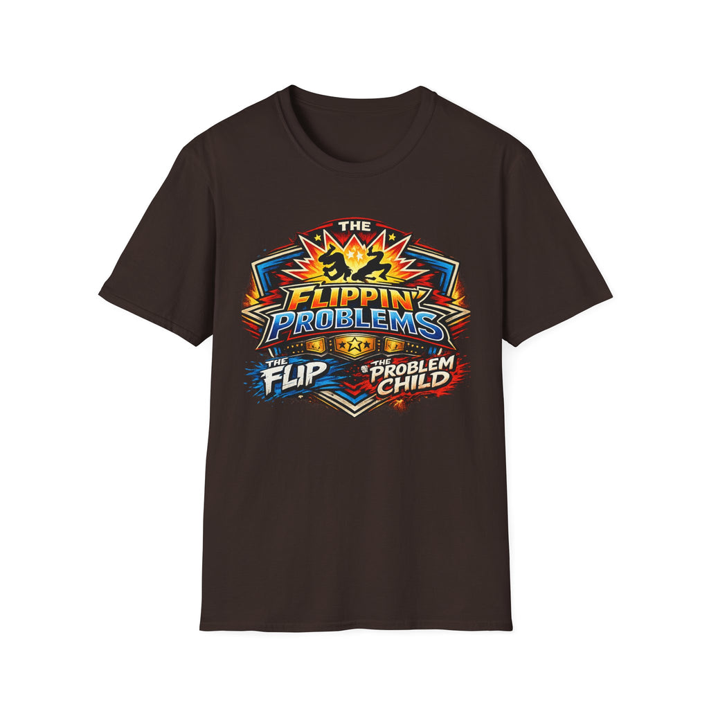 Flip Problems Graphic T-Shirt — "Flip Problem Child" Retro Gamer Design