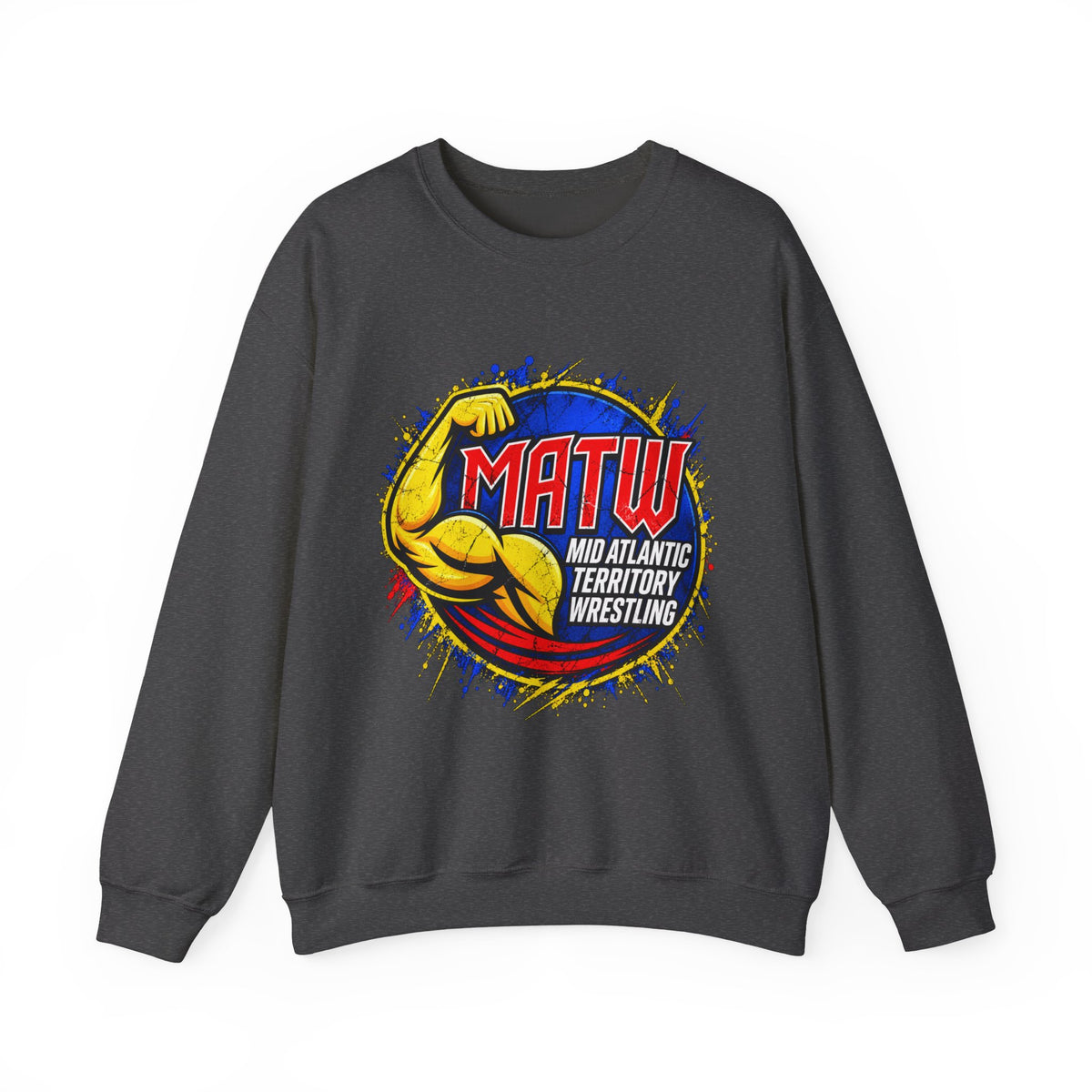Wrestling Crewneck Sweatshirt – MATW (Mid Atlantic Territory Wrestling) Retro Muscle Logo