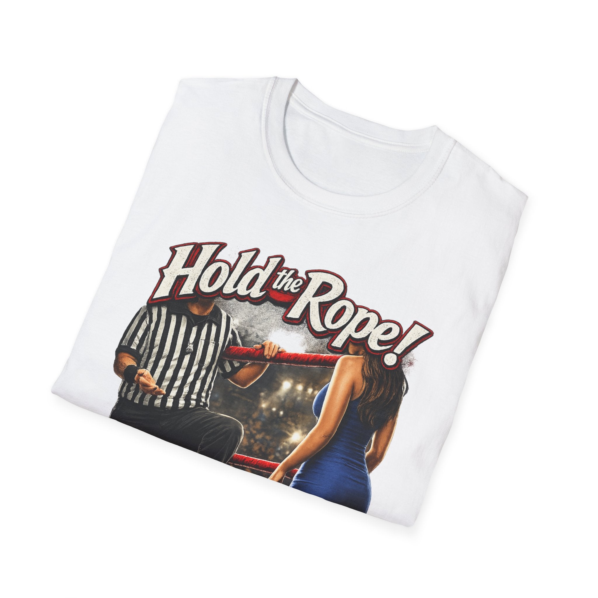 T-Shirt — "Hold the Rope!" April Bailey Vintage Wrestling Graphic Tee
