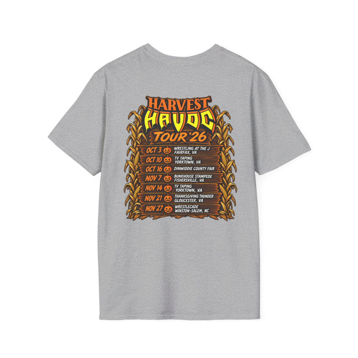 Harvest Havoc Tour '26 T-Shirt — Halloween Fall Concert Band Tee