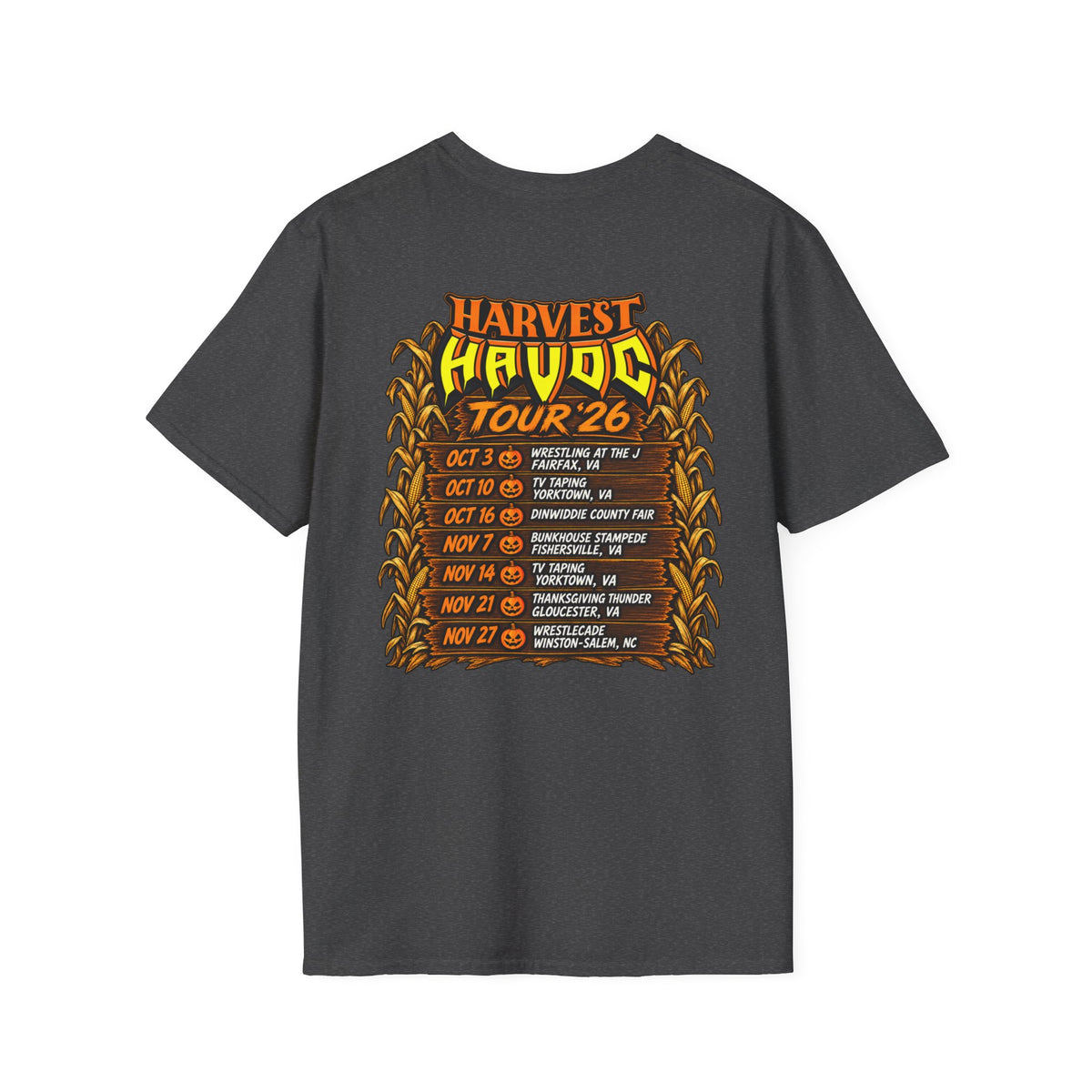 Harvest Havoc Tour '26 T-Shirt — Halloween Fall Concert Band Tee