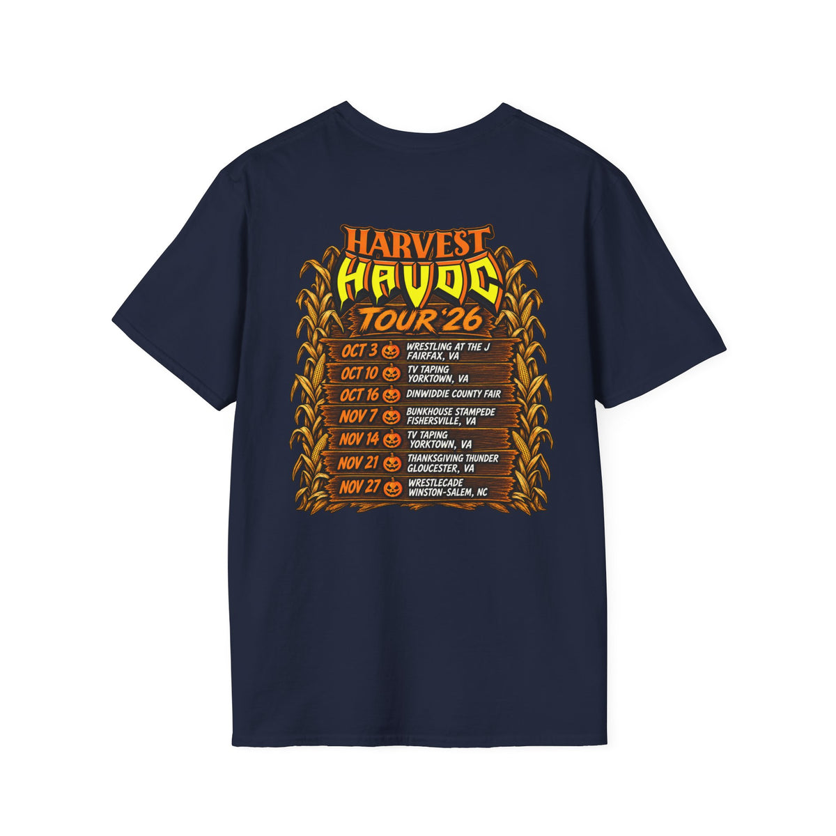 Harvest Havoc Tour '26 T-Shirt — Halloween Fall Concert Band Tee