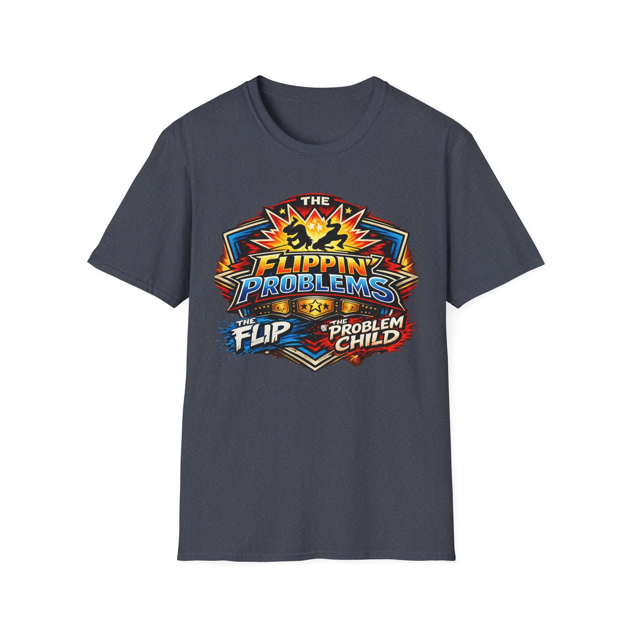 Flip Problems Graphic T-Shirt — "Flip Problem Child" Retro Gamer Design