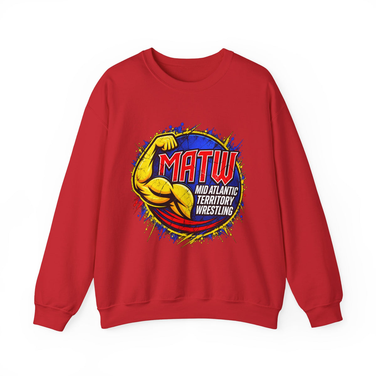 Wrestling Crewneck Sweatshirt – MATW (Mid Atlantic Territory Wrestling) Retro Muscle Logo