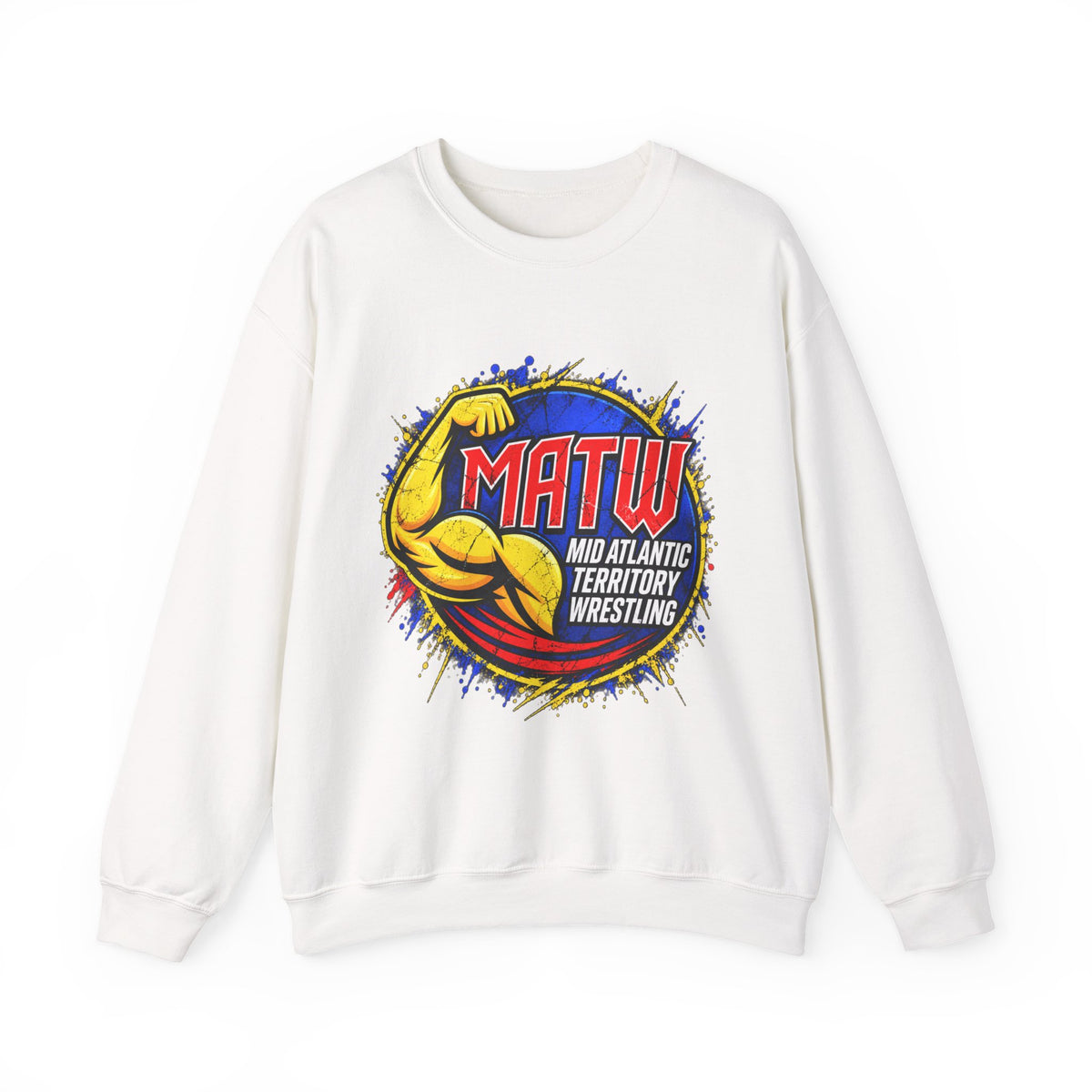 Wrestling Crewneck Sweatshirt – MATW (Mid Atlantic Territory Wrestling) Retro Muscle Logo