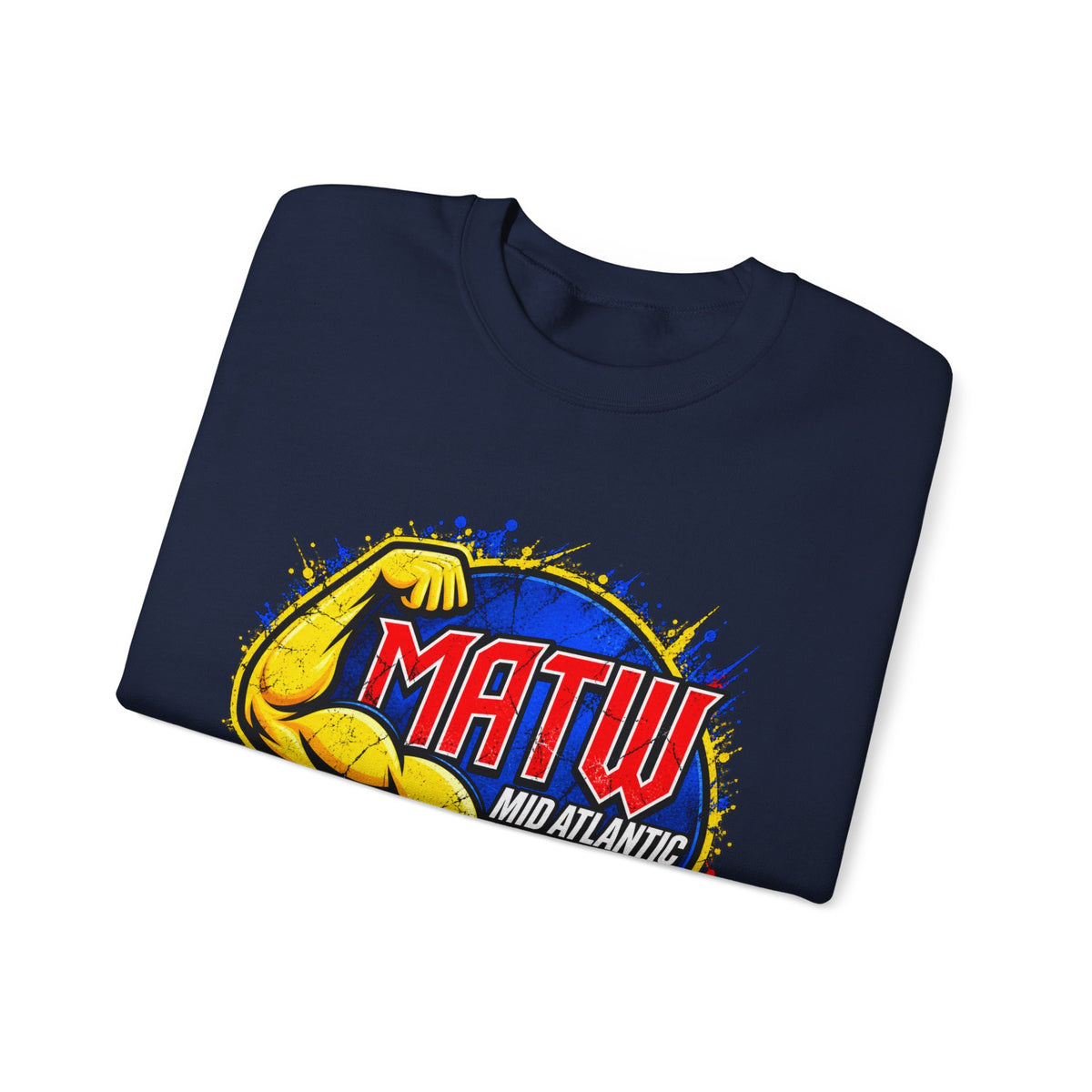 Wrestling Crewneck Sweatshirt – MATW (Mid Atlantic Territory Wrestling) Retro Muscle Logo