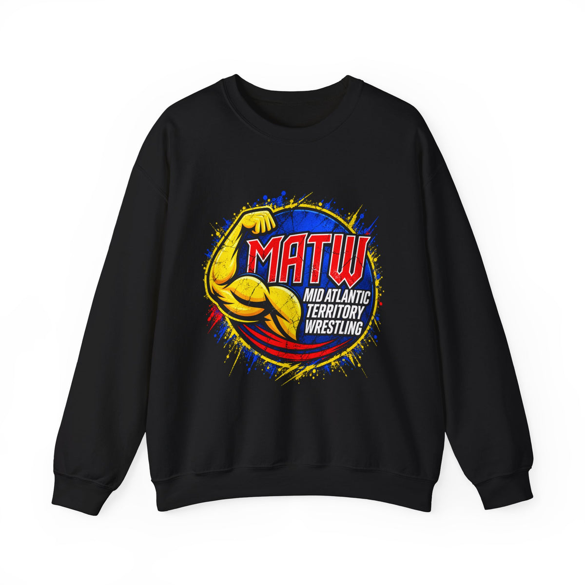 Wrestling Crewneck Sweatshirt – MATW (Mid Atlantic Territory Wrestling) Retro Muscle Logo