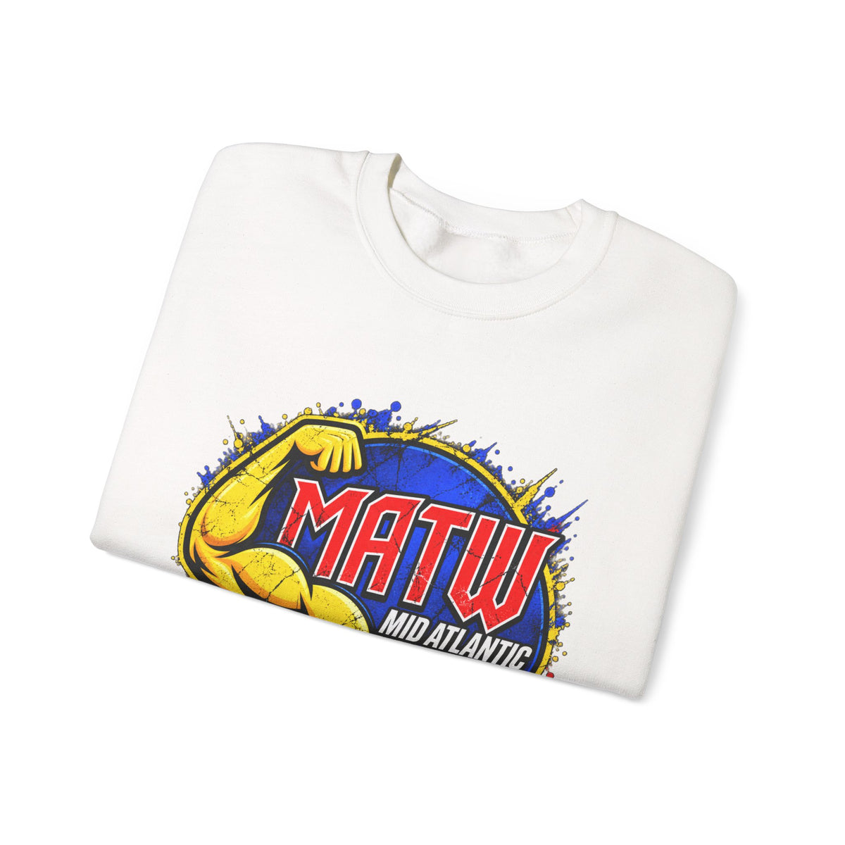 Wrestling Crewneck Sweatshirt – MATW (Mid Atlantic Territory Wrestling) Retro Muscle Logo