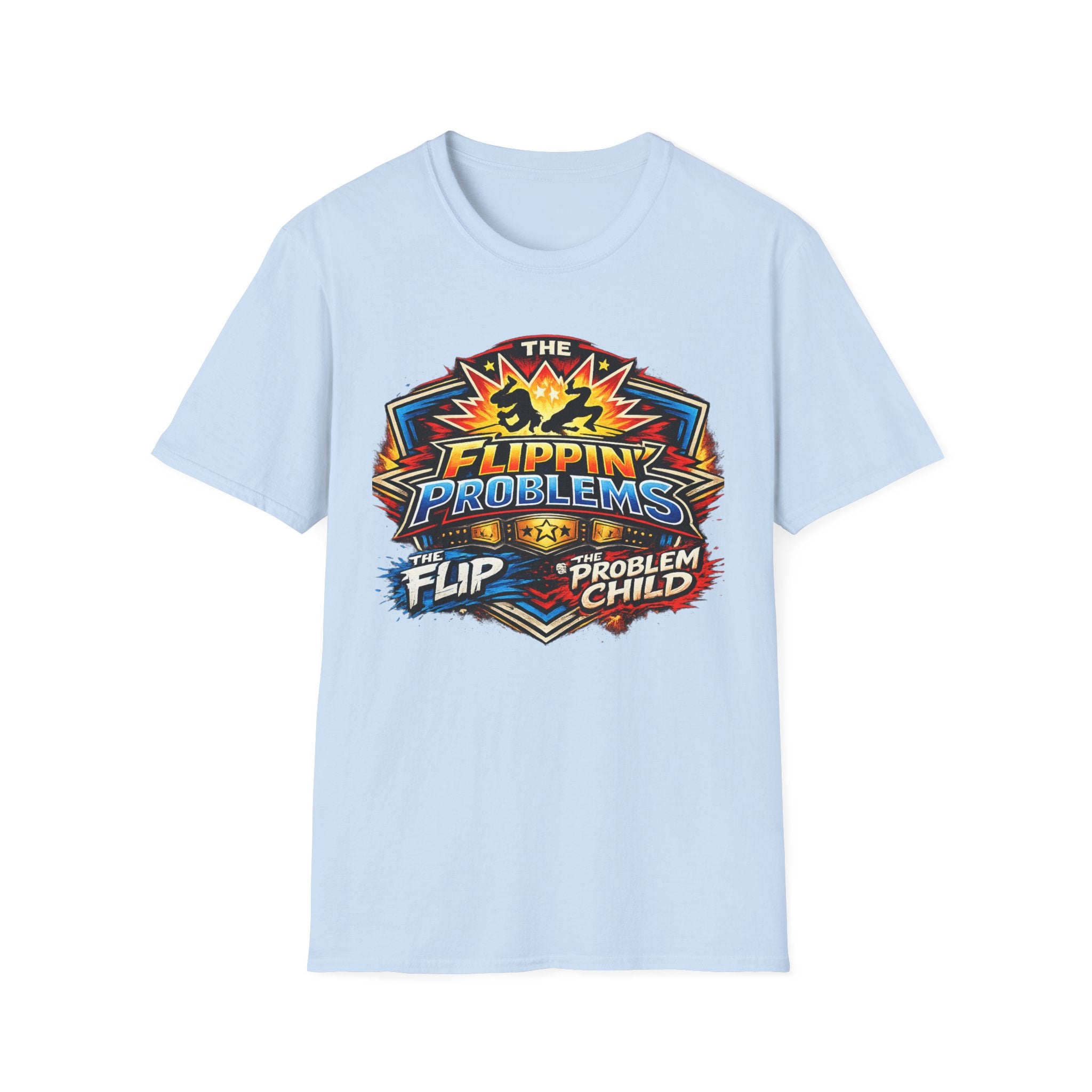 Flip Problems Graphic T-Shirt — "Flip Problem Child" Retro Gamer Design