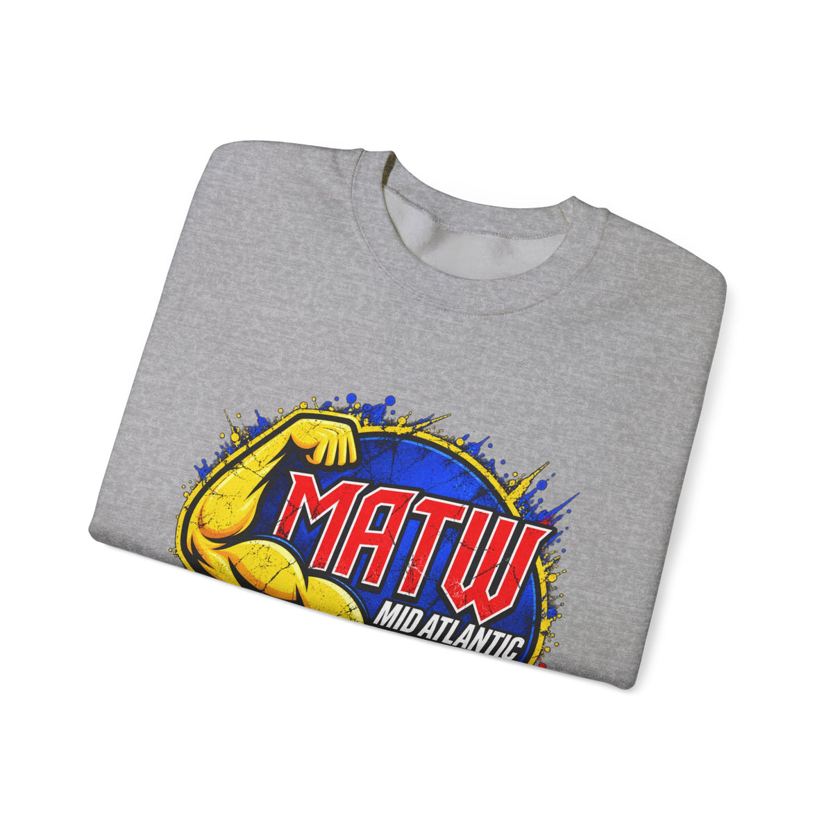 Wrestling Crewneck Sweatshirt – MATW (Mid Atlantic Territory Wrestling) Retro Muscle Logo