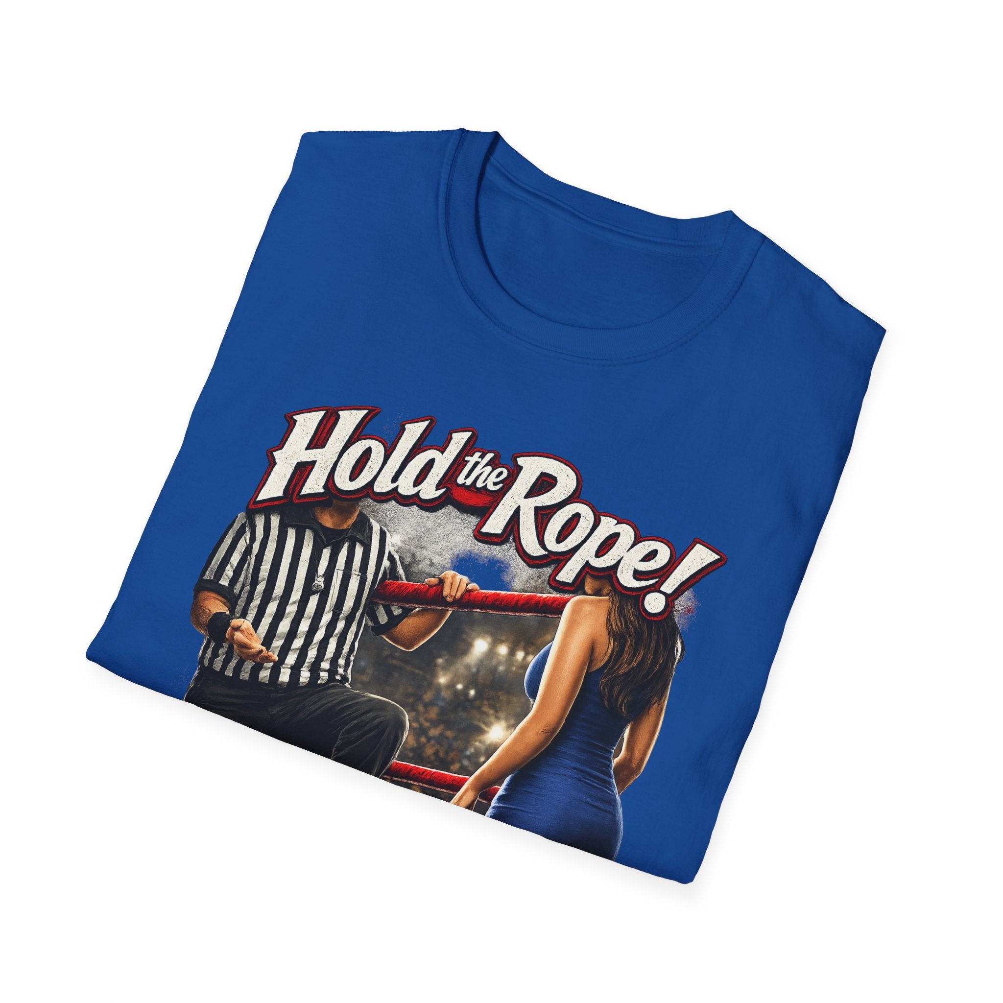T-Shirt — "Hold the Rope!" April Bailey Vintage Wrestling Graphic Tee