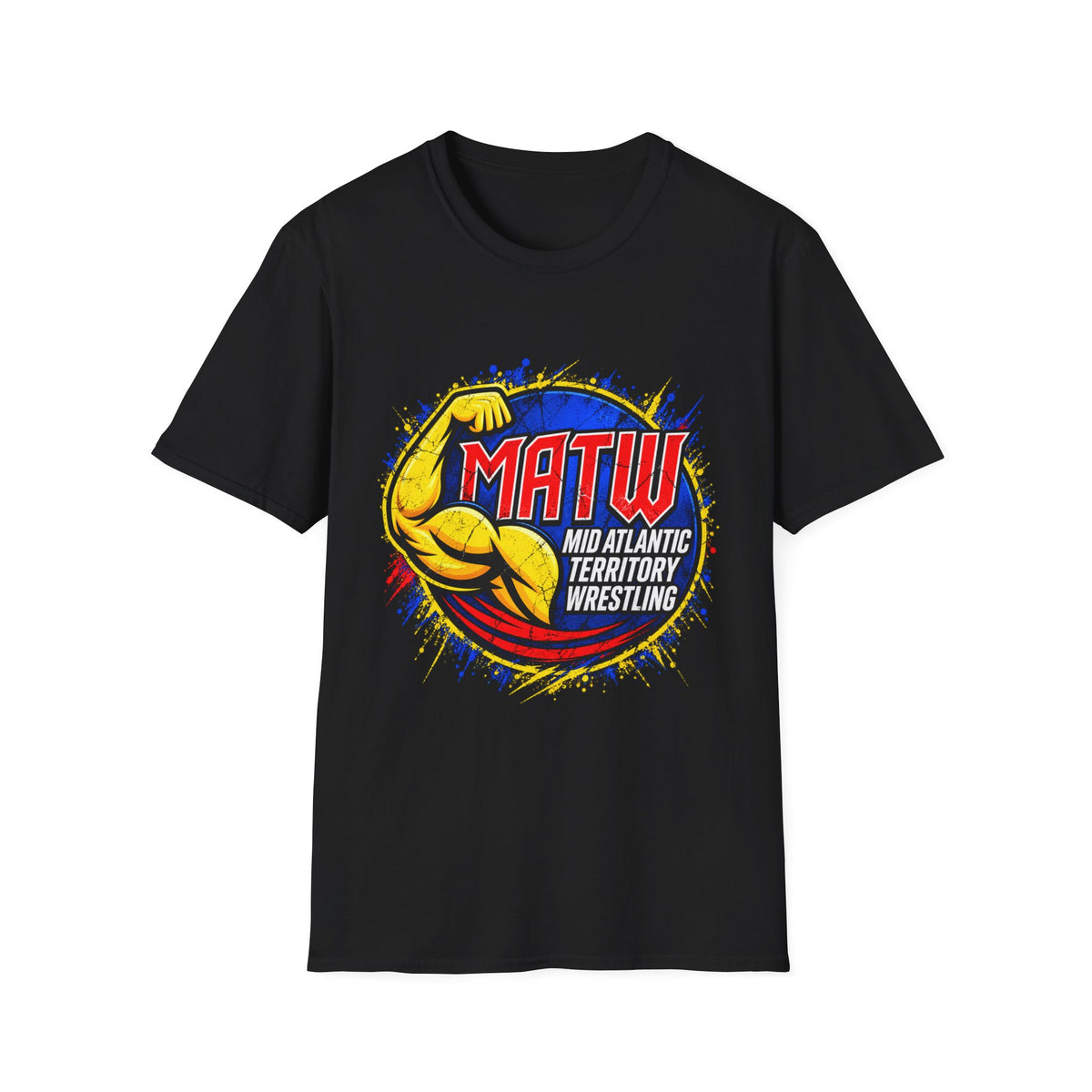 MATW Mid Atlantic Territory Wrestling T‑Shirt — Retro Muscle Wrestling Logo