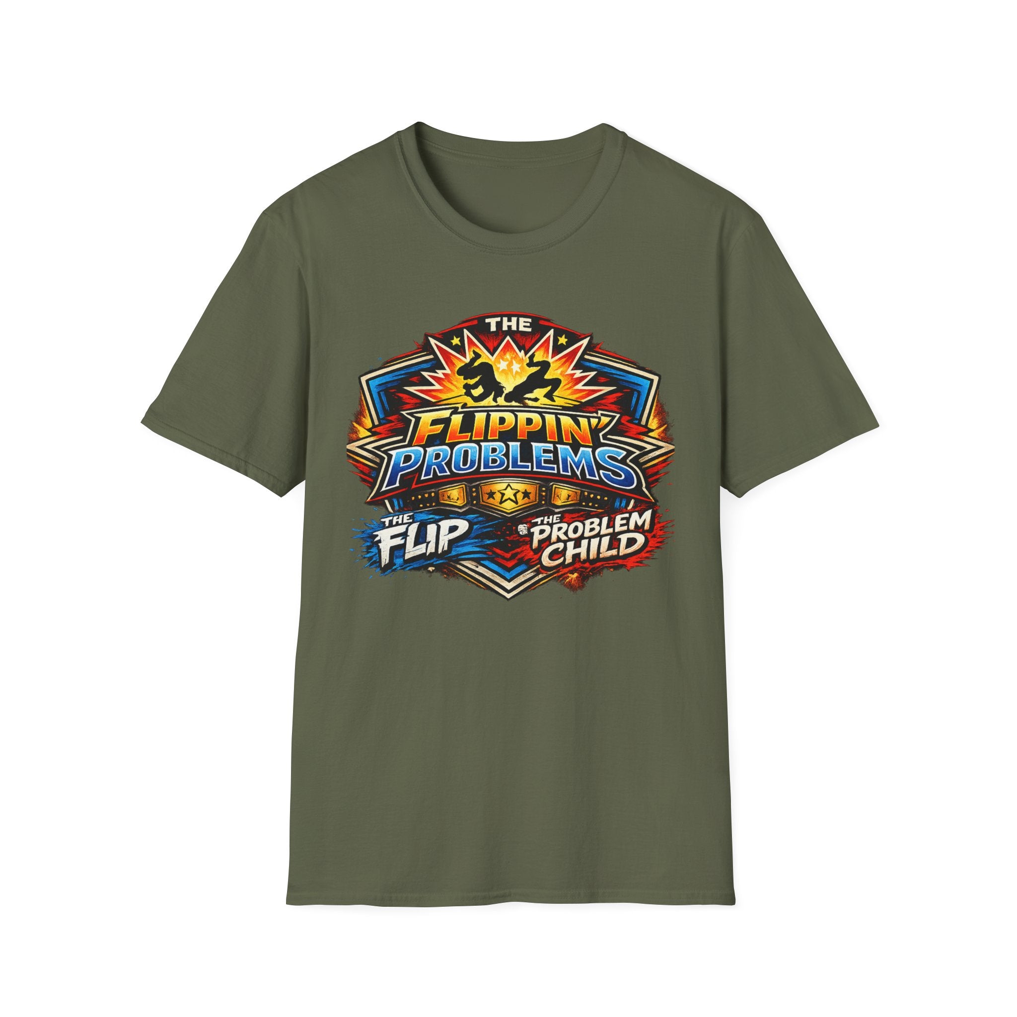 Flip Problems Graphic T-Shirt — "Flip Problem Child" Retro Gamer Design