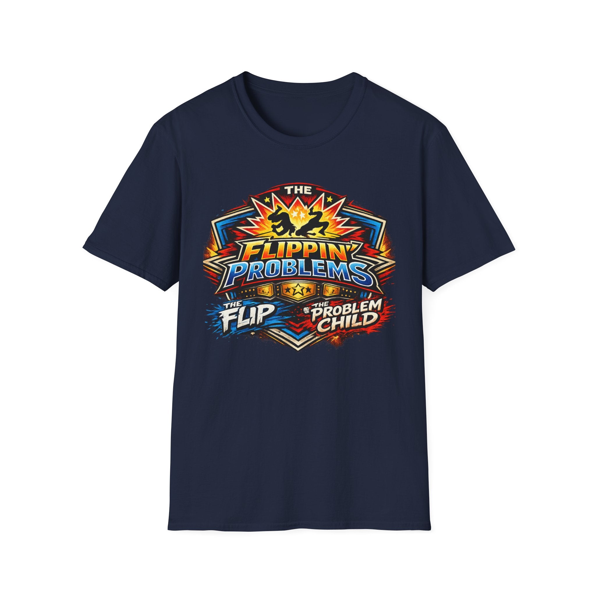 Flip Problems Graphic T-Shirt — "Flip Problem Child" Retro Gamer Design
