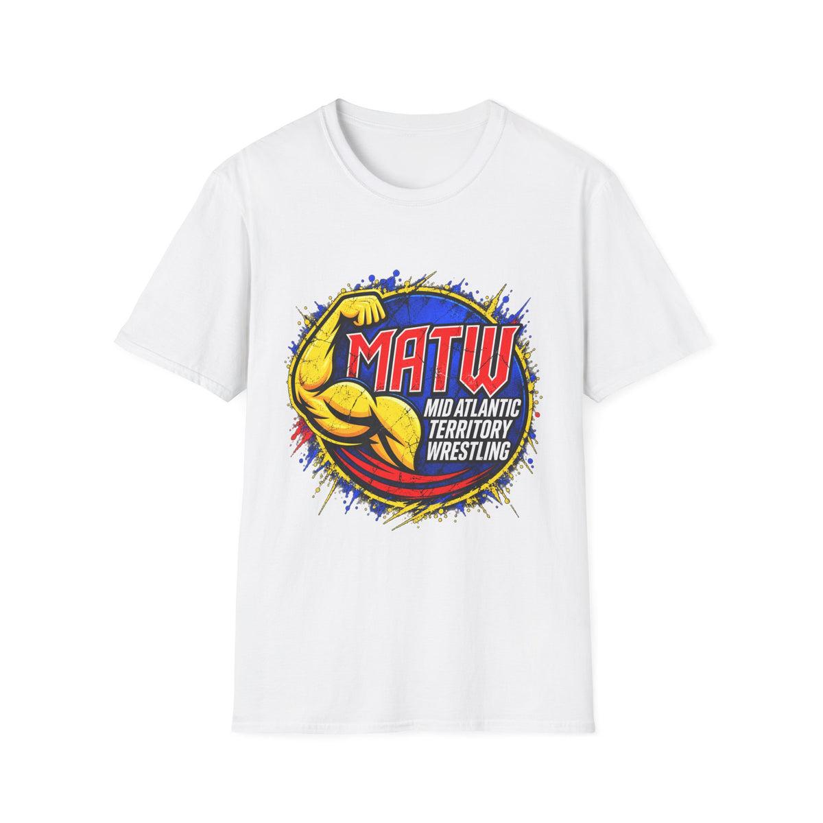 MATW Mid Atlantic Territory Wrestling T‑Shirt — Retro Muscle Wrestling Logo
