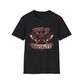 Sons of Brutality Graphic T-Shirt — Gothic Skull & Axes Heavy Metal Tee