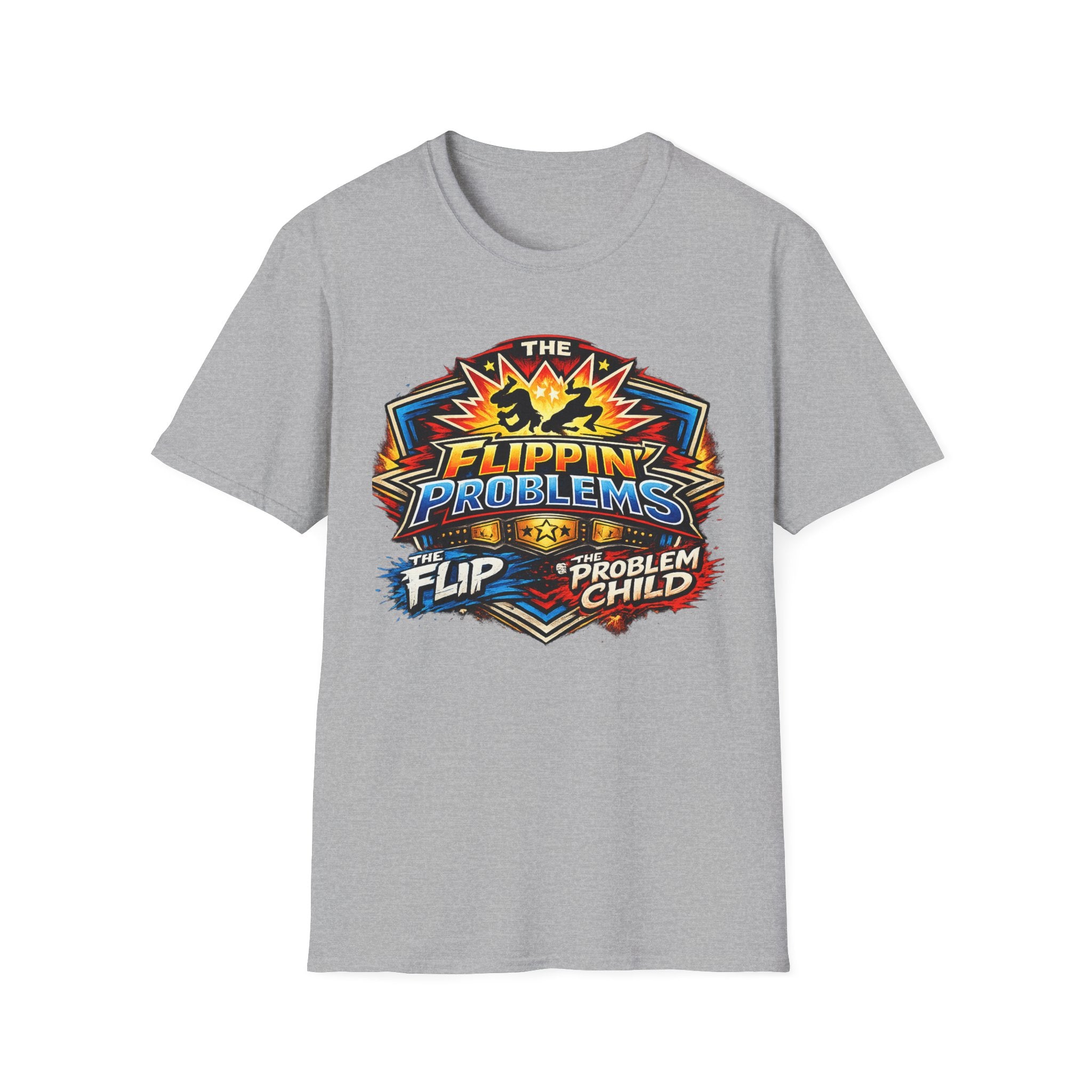 Flip Problems Graphic T-Shirt — "Flip Problem Child" Retro Gamer Design