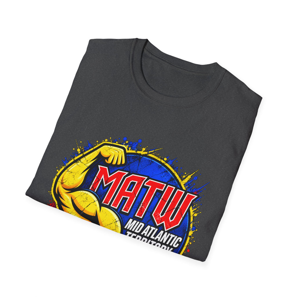 MATW Mid Atlantic Territory Wrestling T‑Shirt — Retro Muscle Wrestling Logo
